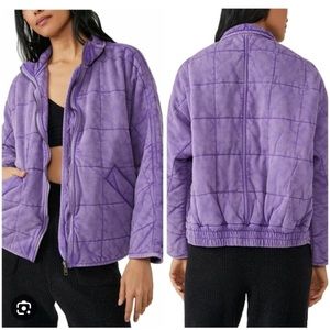 Free People Dolman quilted jacket in Moonberry